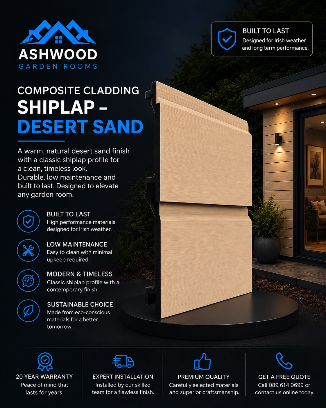 Shiplap Desert Sand cladding