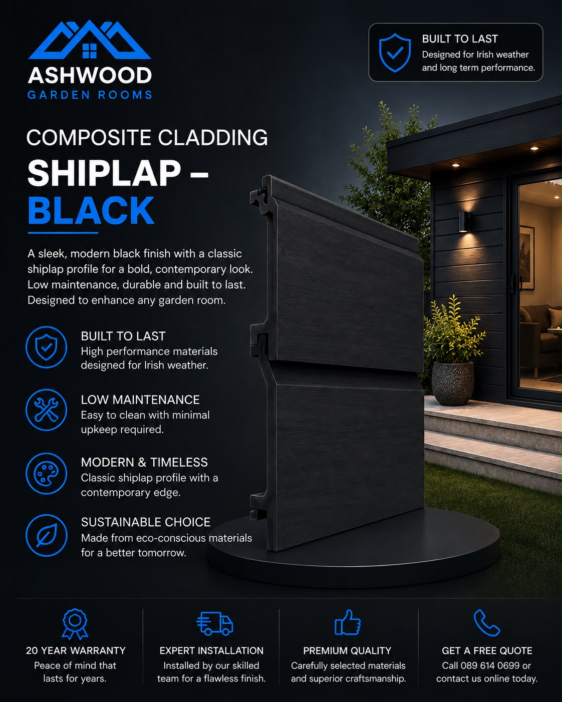Shiplap Black cladding